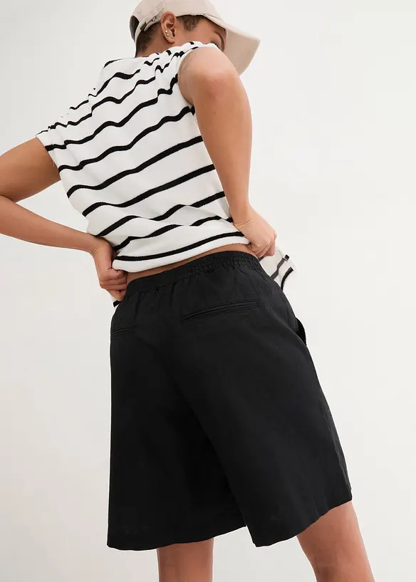 Bermudas i linne och bomull, bonprix