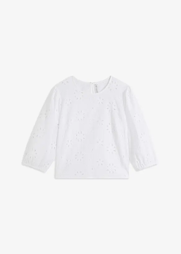 Blus med hålmönster, bonprix
