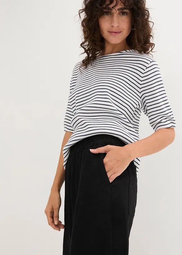 Shorts av lin- och viskosmix, bonprix