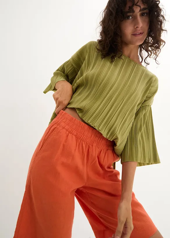 Shorts av lin- och viskosmix, bonprix