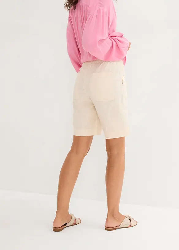 Shorts av lin- och viskosmix, bonprix