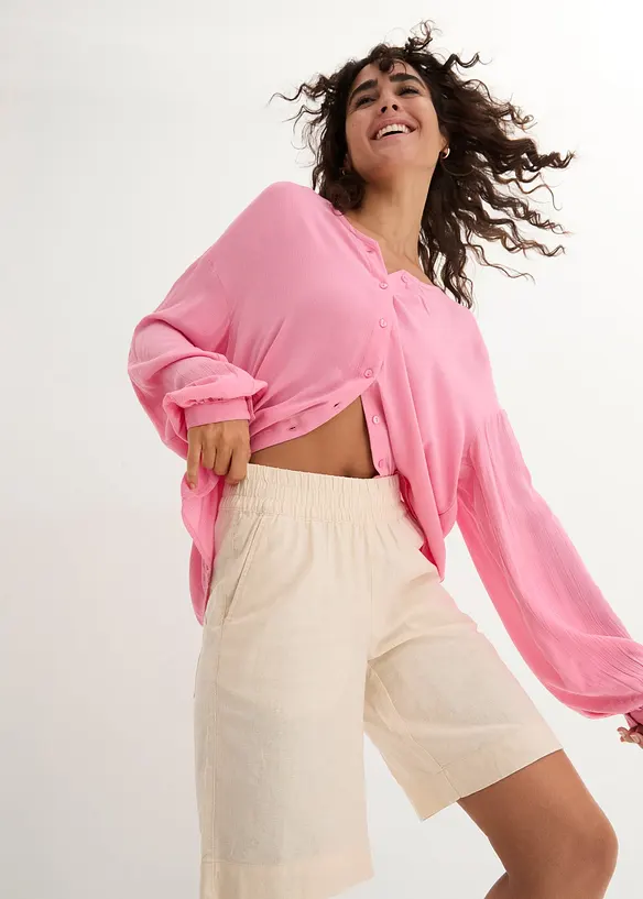 Shorts av lin- och viskosmix, bonprix