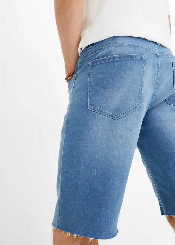 Stretchiga jeansbermudas, Relaxed Fit, bonprix