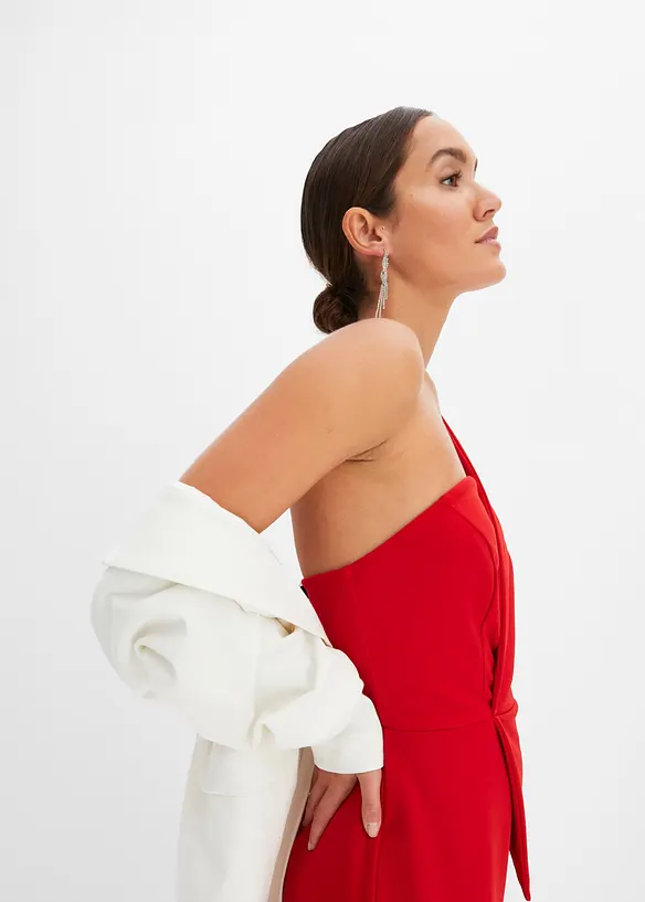 Jumpsuit i kräpp med struktur, bonprix
