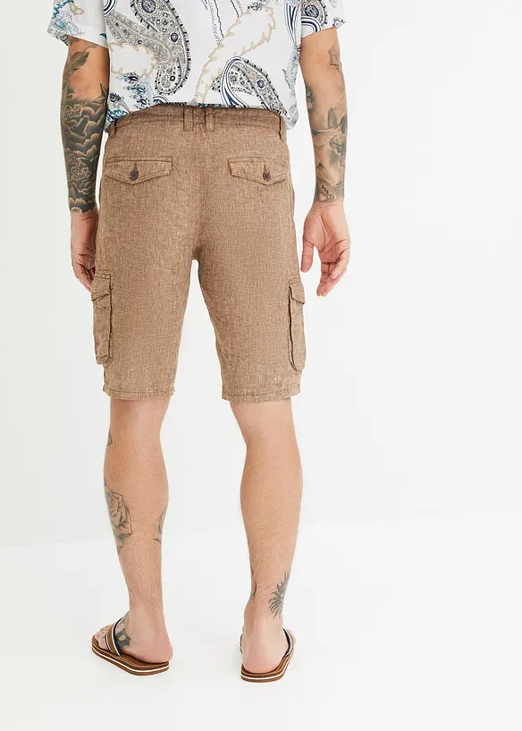 Cargobermudas i linne, bonprix