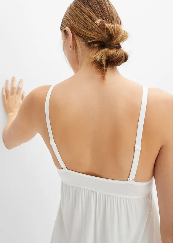 Negligé i viskos med snyggt hålbroderi, bonprix