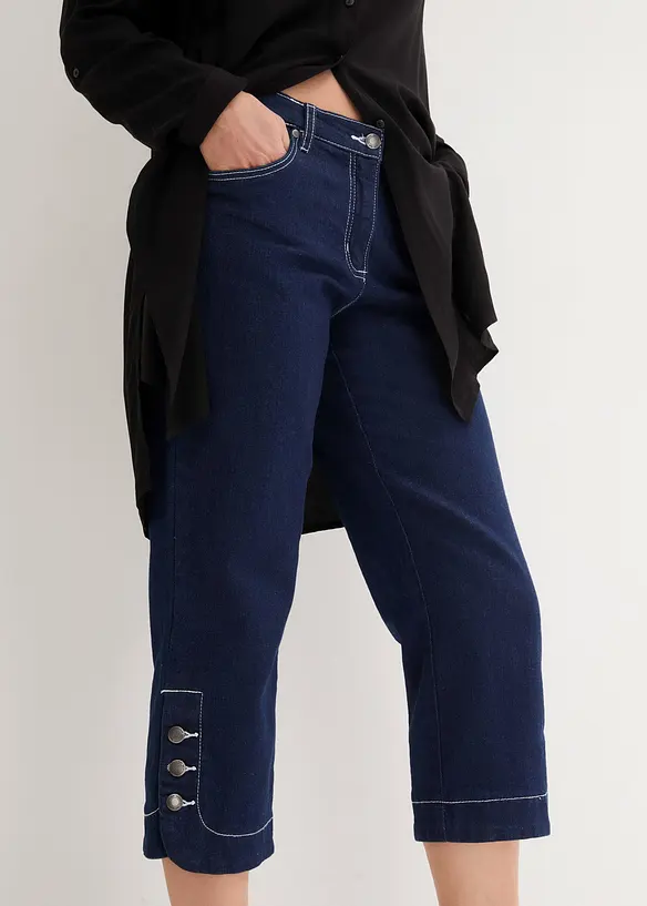 Capri Jeans Mid Waist, bonprix
