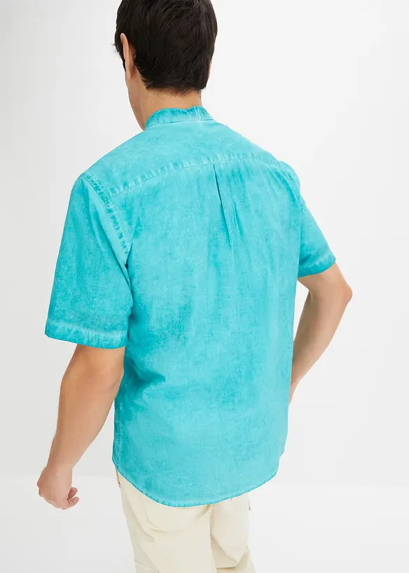 Kortärmad skjorta med tvättad look, bonprix