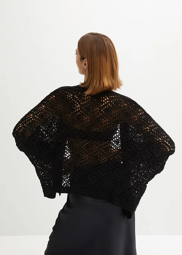 Hålmönstrad cardigan, bonprix