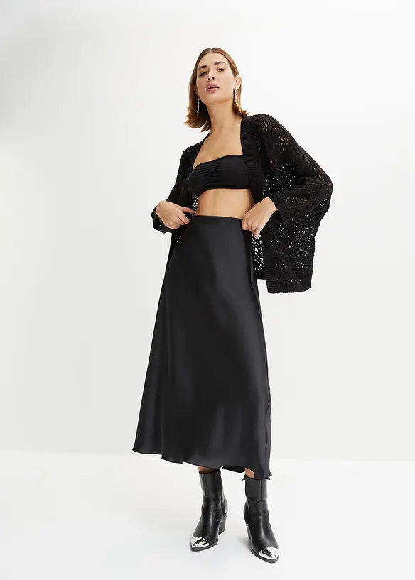 Hålmönstrad cardigan, bonprix