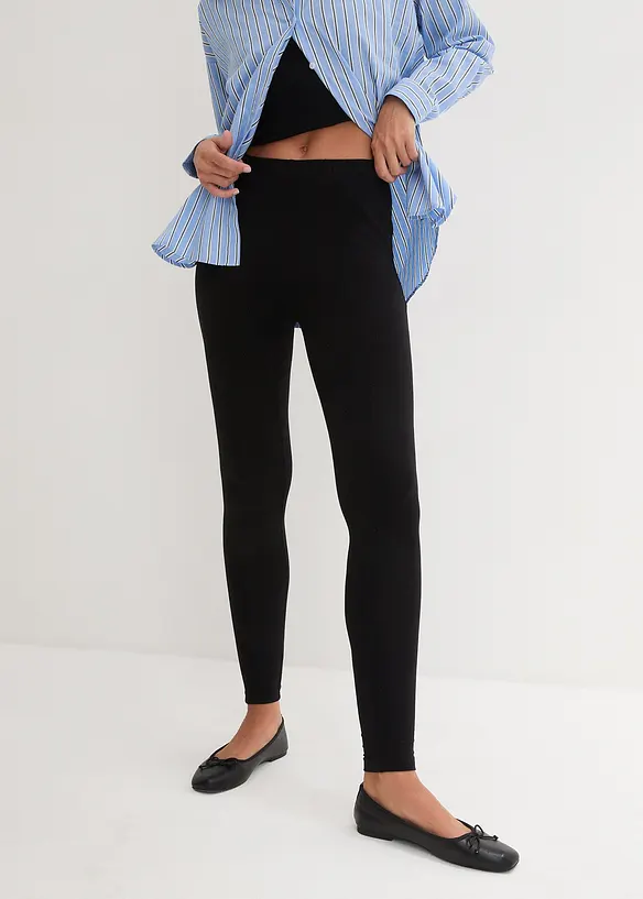 Leggings med ekologisk bomull (2-pack), bonprix