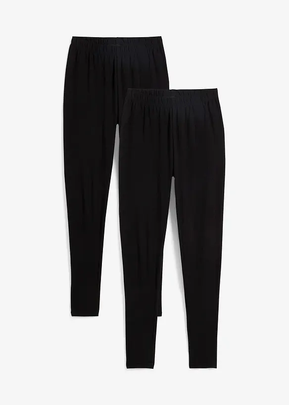 Leggings med ekologisk bomull (2-pack), bonprix