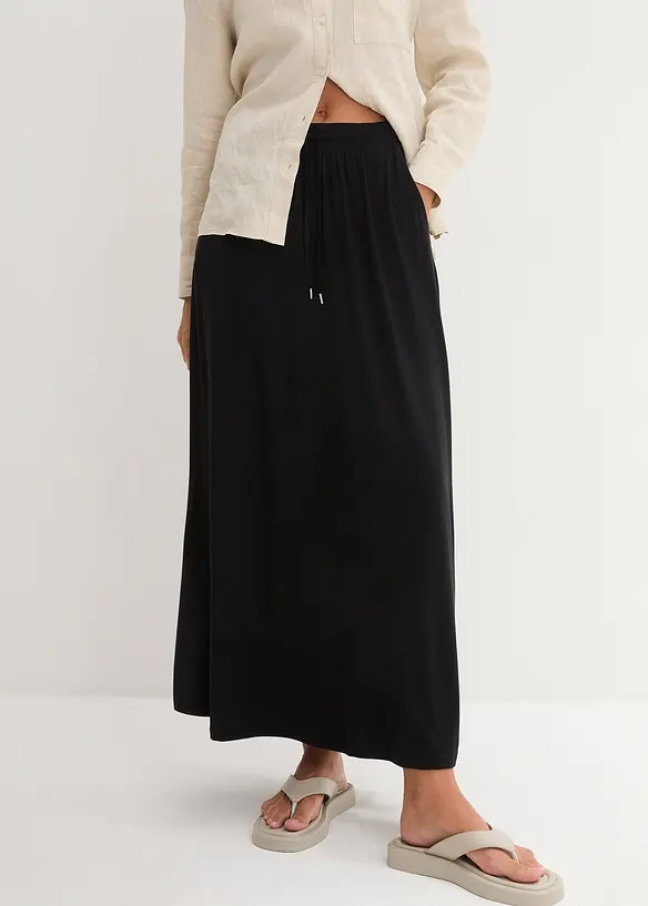 Jerseykjol av viskosmix, bonprix