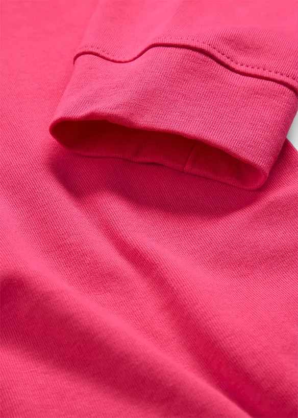 Långärmad topp i ren ekologisk bomull, bonprix