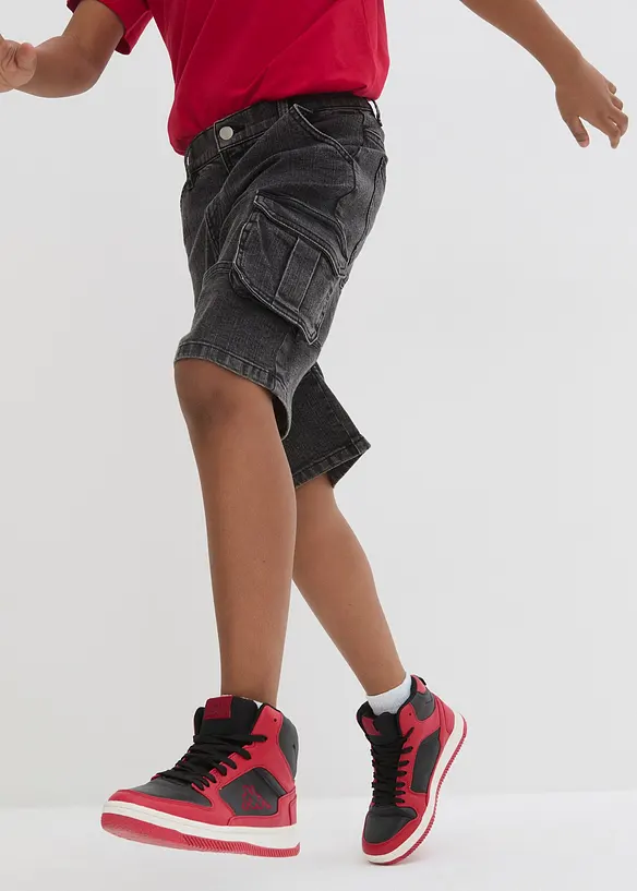 Jeansbermudas i cargomodell för barn, Loose Fit, bonprix
