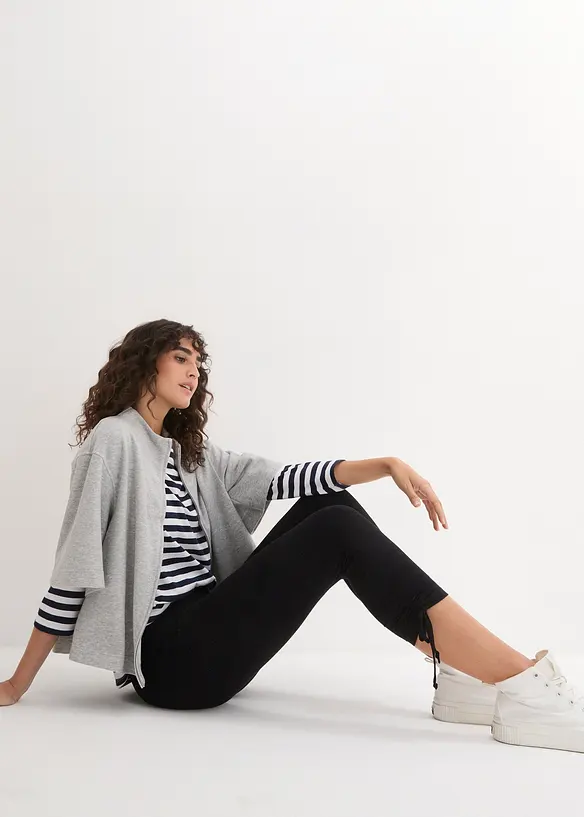 Caprileggings med rynk (2-pack), bonprix