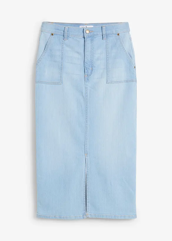 Jeanskjol med sprund, bonprix