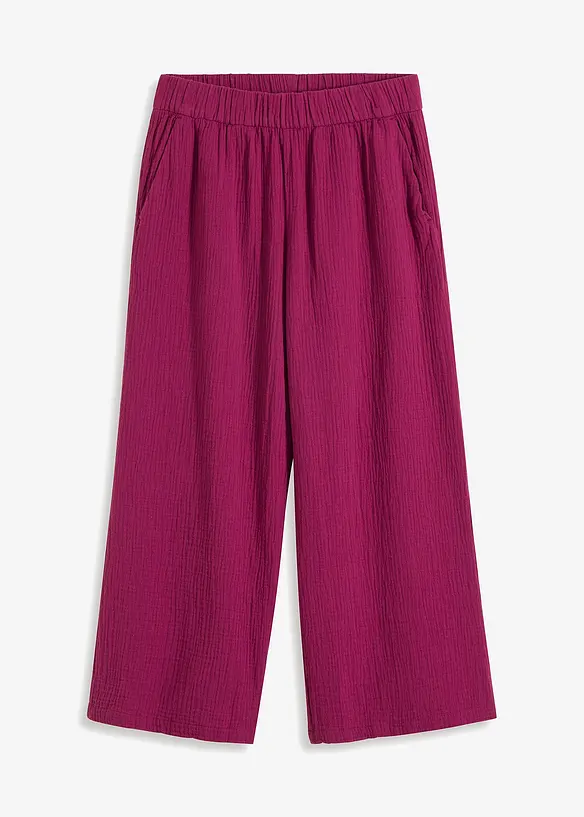 Marlenebyxa i bomullsmuslin, bonprix