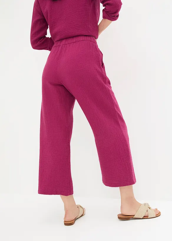Marlenebyxa i bomullsmuslin, bonprix