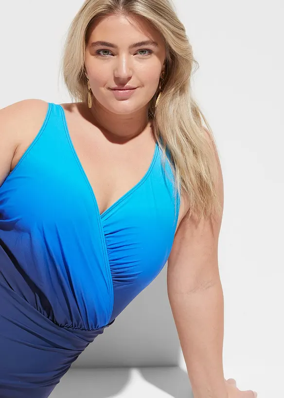 Baddräkt med omlottlook och medelhög formande effekt, bonprix