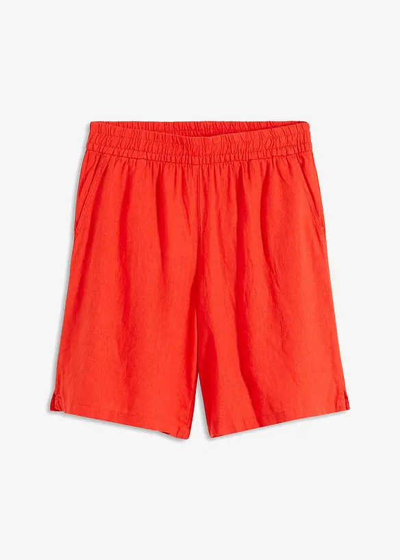 Dra på-bermudas i luftig linnemix, bonprix