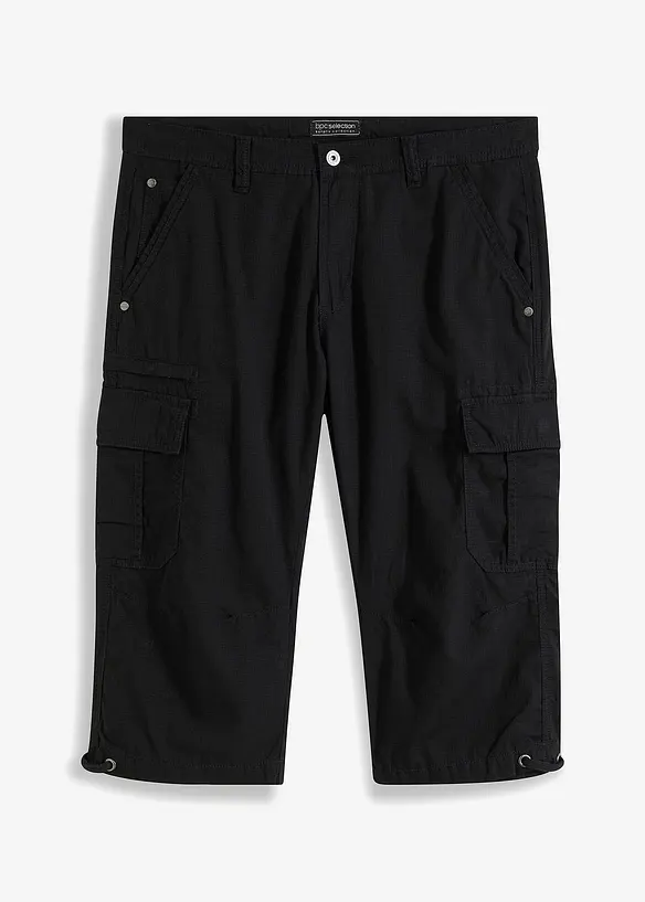 Långa cargoshorts av ren bomull, Regular Fit, bonprix