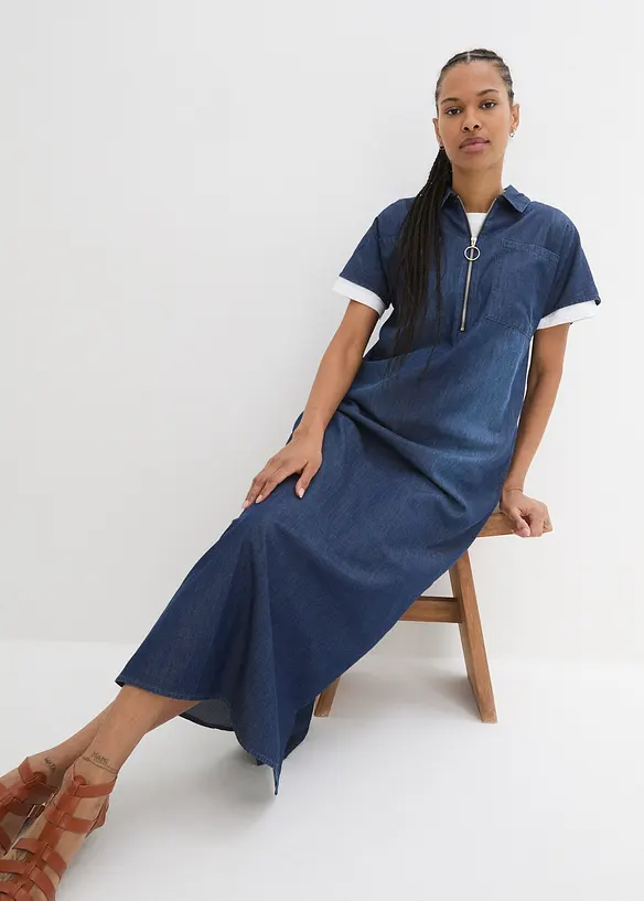 Jeansmaxiklänning, bonprix