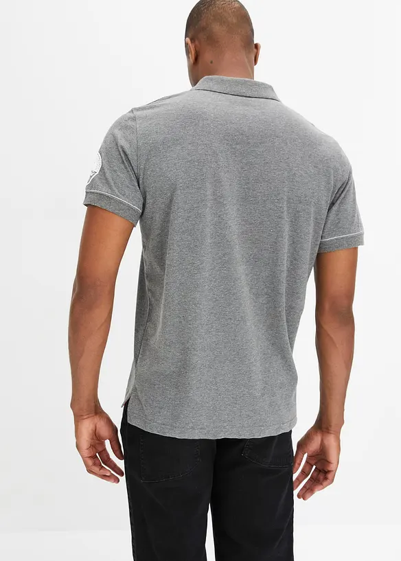 Kortärmad pikétröja i jersey, bonprix