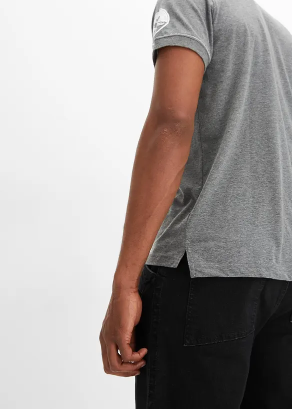 Kortärmad pikétröja i jersey, bonprix