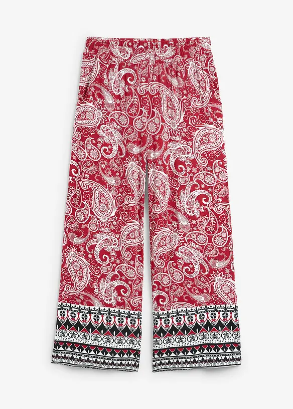 Palazzobyxa i mjuk viskosmix, bonprix