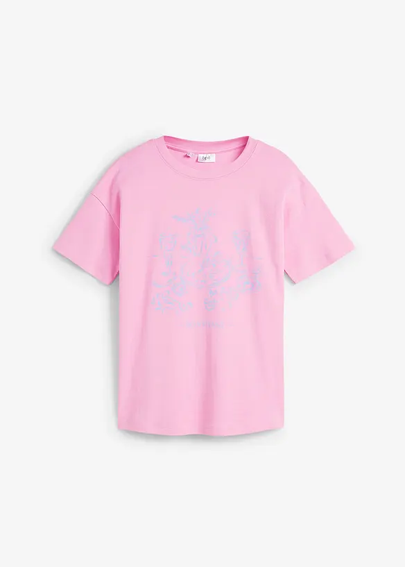 T-shirt med tryck, ekologisk bomull, bonprix