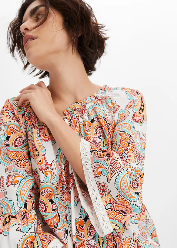Blus av mjuk viskos, bonprix