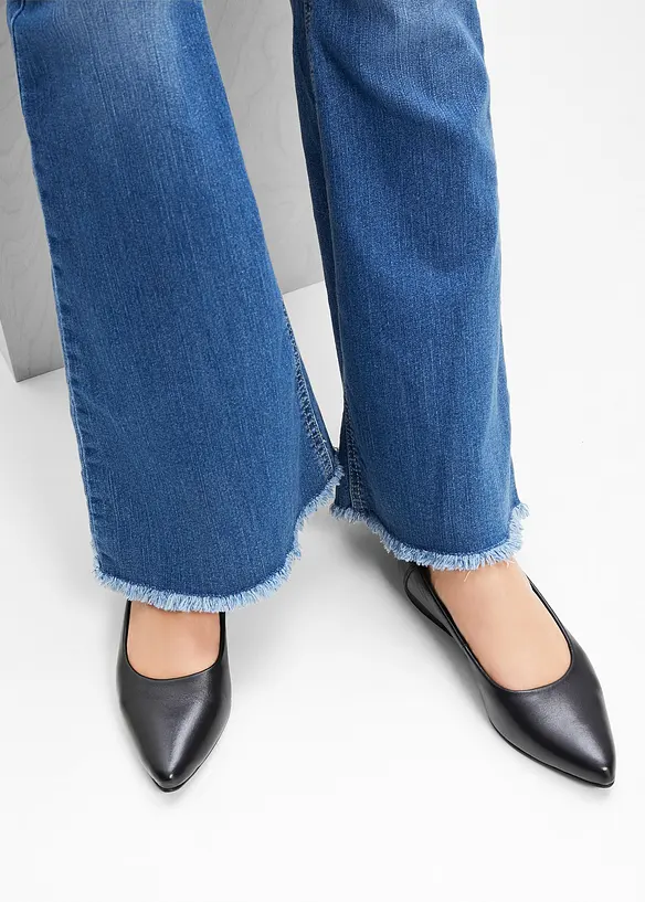 Ballerinaskor av skinn, bonprix