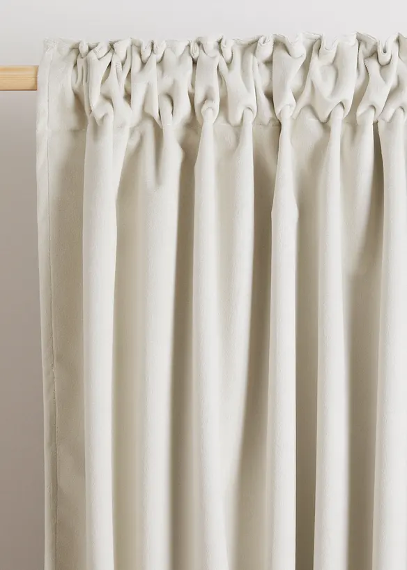 Mörkläggande gardinlängd med termofunktion och sammetsmjuk yta (1-pack), bonprix