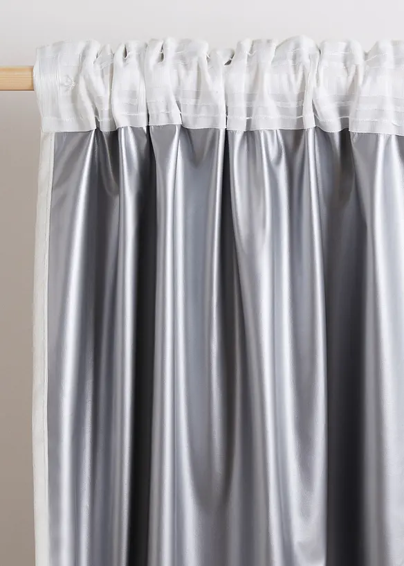 Mörkläggande gardinlängd med termofunktion och sammetsmjuk yta (1-pack), bonprix