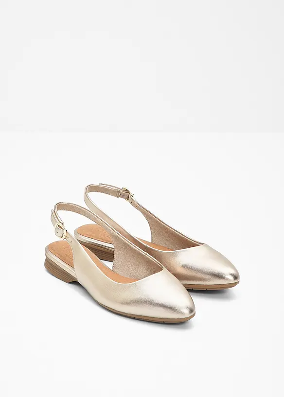 Ballerinaskor med slingback och bekväm vidd från Jana, Jana