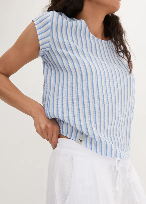 Blustopp i mjuk viskosmix, bonprix
