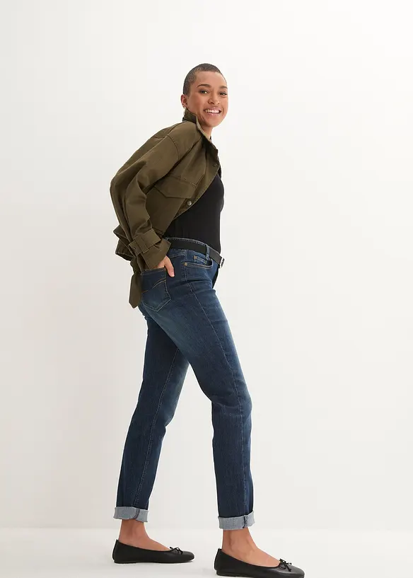Skinny Jeans Mid Waist, med bekväm midja, bonprix