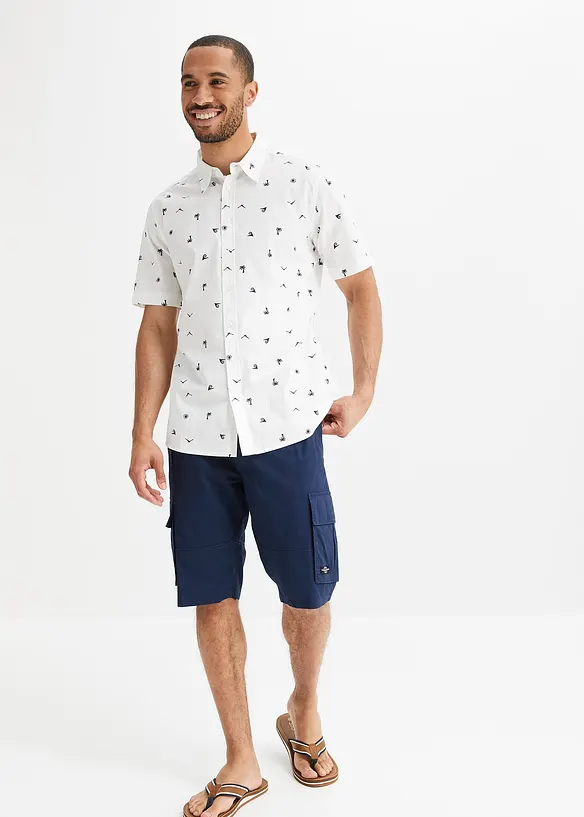 Dra på-shorts i cargomodell, Regular Fit, bonprix