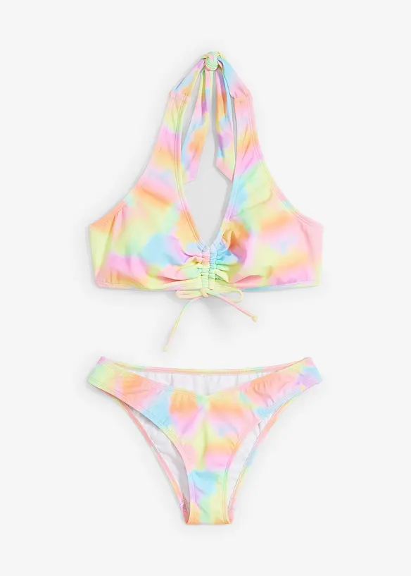 Halterneckbikini med rynk (2 delar), bonprix