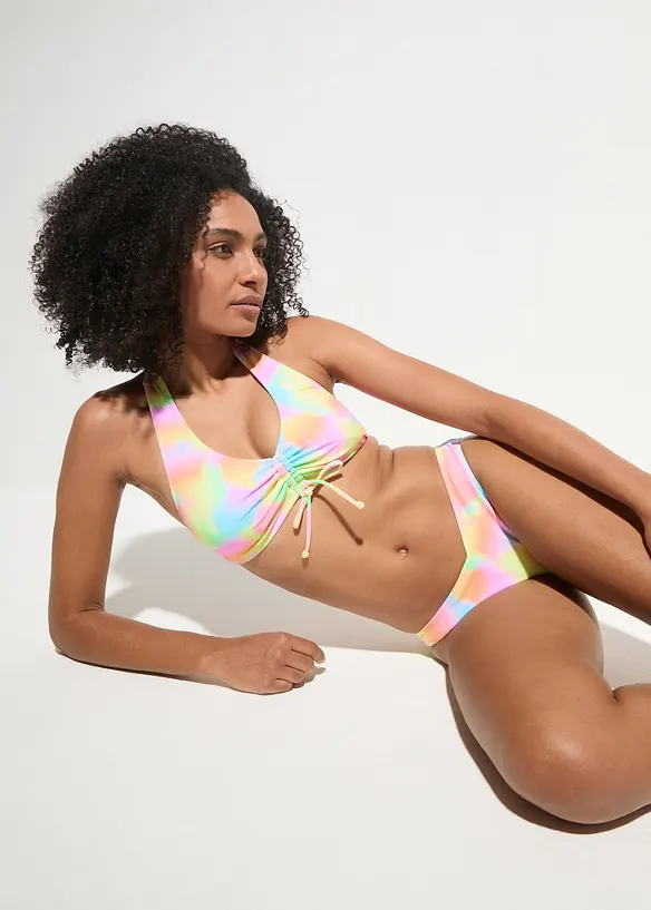Halterneckbikini med rynk (2 delar), bonprix