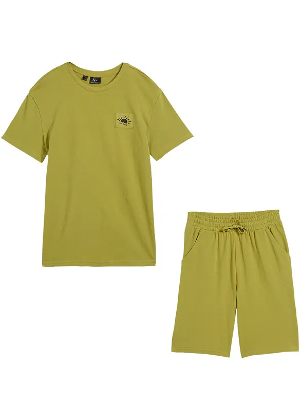 T-shirt och shorts i ekologisk bomull (2 delar), bonprix