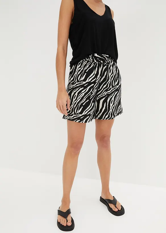 Paperbag-shorts med snörning, bonprix