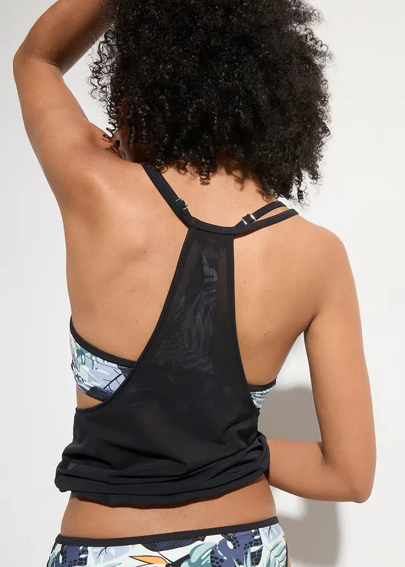 Tankini + överdel (3 delar), bonprix