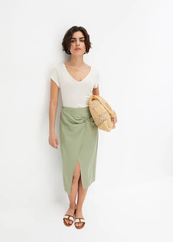 Linnekjol med omlottlook, BODYFLIRT