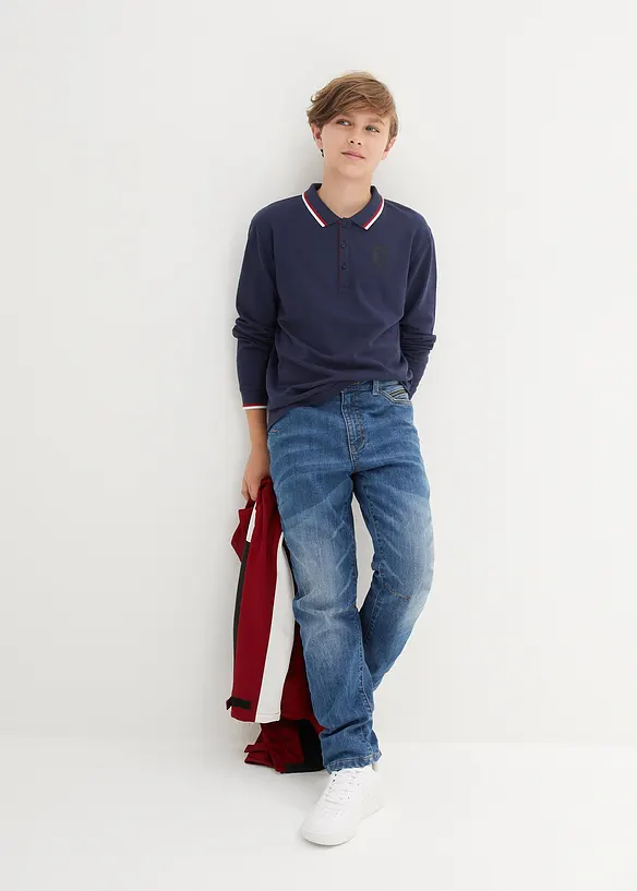 Termojeans med avsmalnande ben för barn, Slim Fit, bonprix