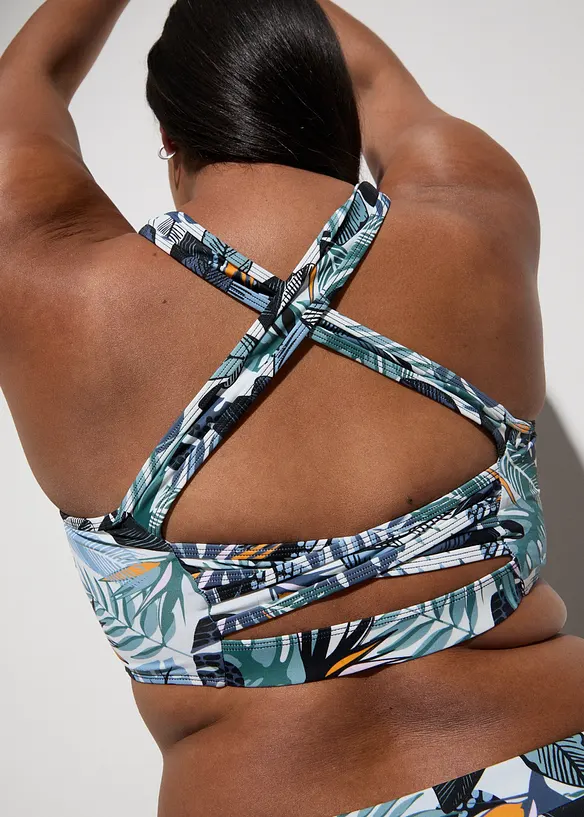 Bikini (2 delar) med korsade axelband, bonprix