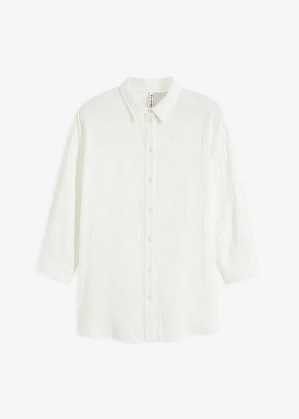 Skjortblus i muslin, bonprix