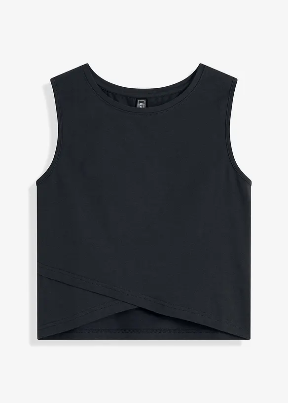 Croppat linne i mjuk bomullsmix, bonprix