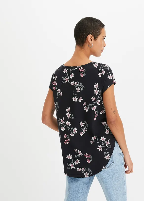 Topp i bomullsmix, bonprix